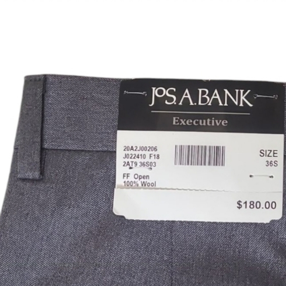 Jos. A. Banks 100% Wool Executive Tailored Fit Trouser Pants  Size 36 Short - Picture 6 of 14